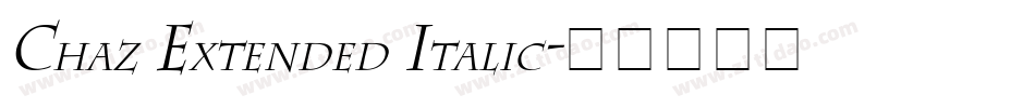 Chaz Extended Italic字体转换